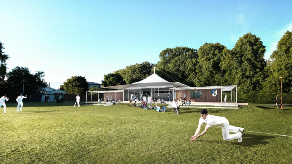 Perspective view of new pavillion - Image courtesy of Athfield Architects