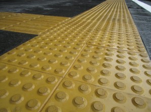 Example of tactile pavers