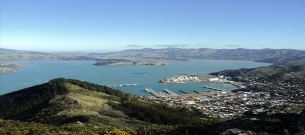 View from Urumau REserve to Lyttelton and Harbour