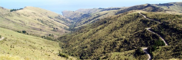 Looking southwest down Te Oka Valley