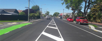 Painted cycle lane