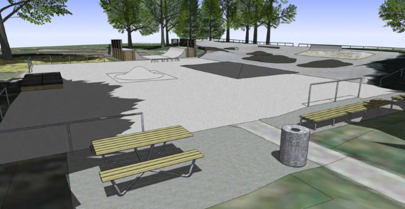 Close up - Bench seating and picnic table 