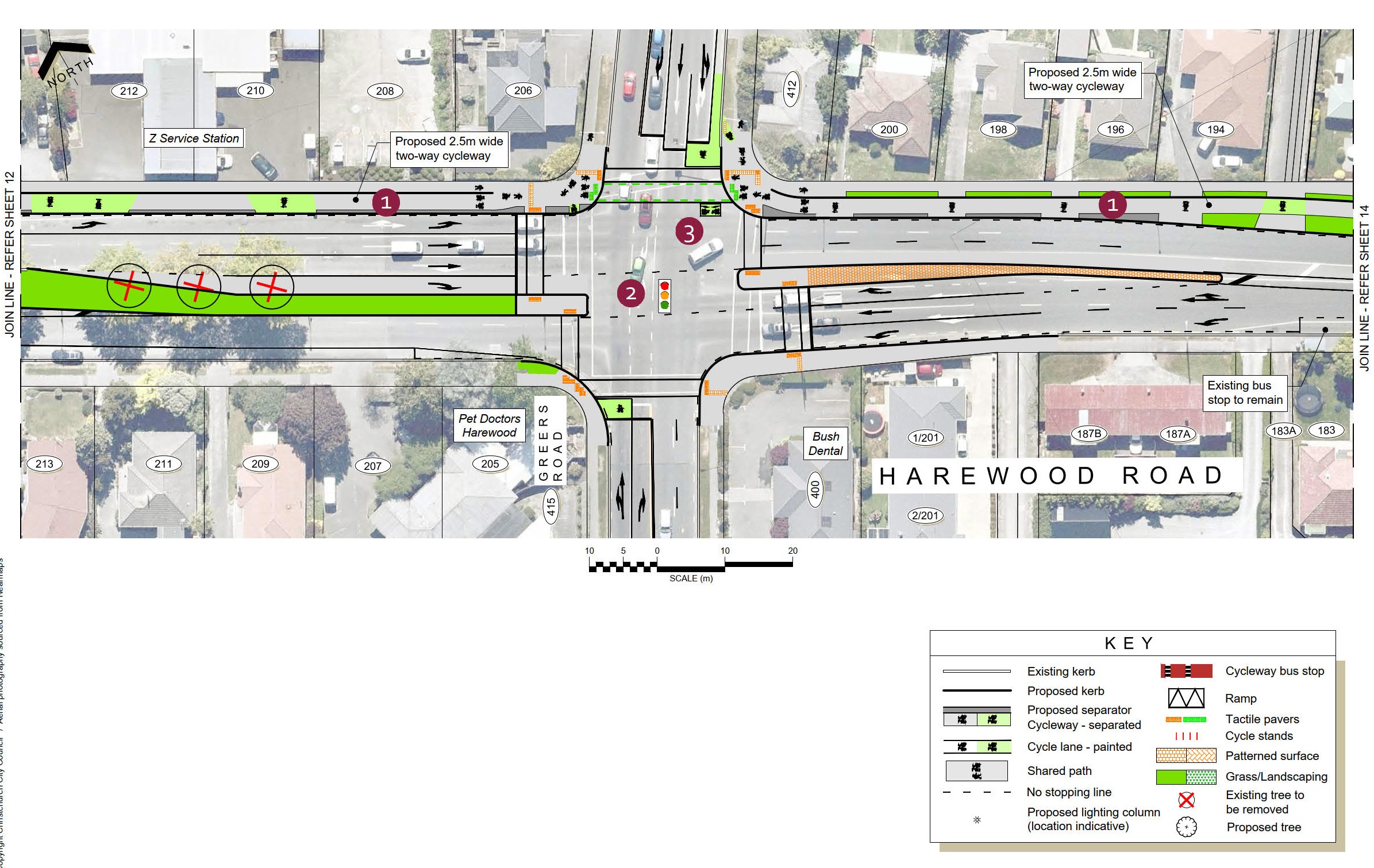 Plan 13 - Harewood Road and Greers Road intersection