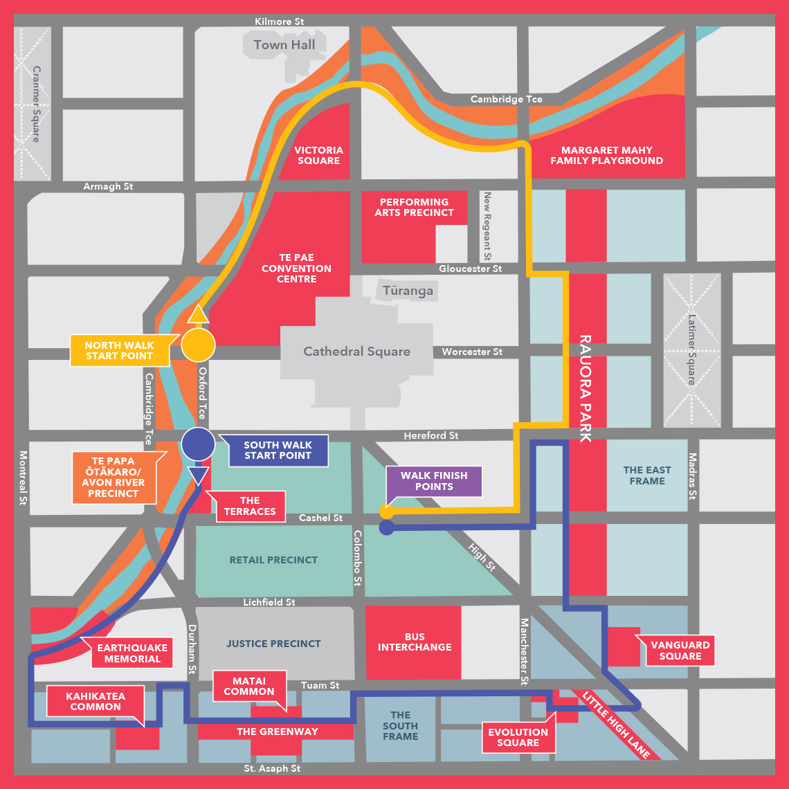 Self guided walks map