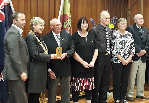 Photo of the Akaroa lighthouse preservation society members