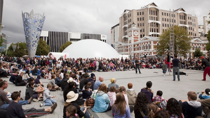 'Buskers Festival in Cathedral Square
