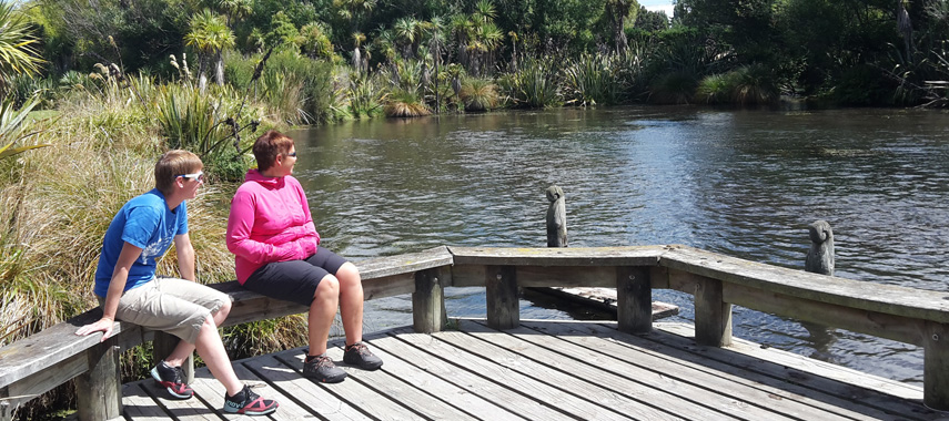 Visitors to Janet Stewart Reserve. 