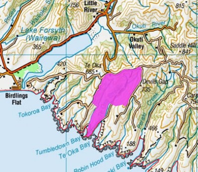 Te Oka Reserve Map