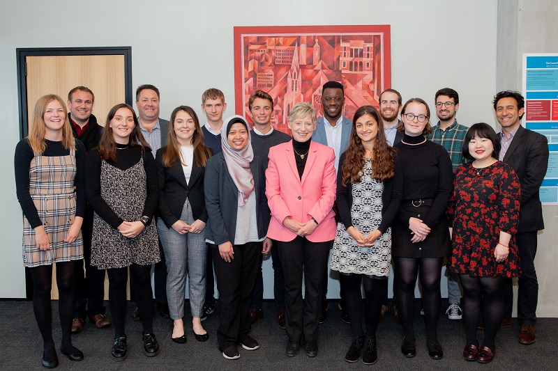 '2019 Oxford Scholars with Mayor Dalziel
