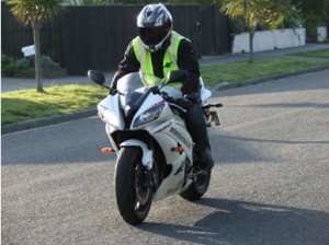 person riding a motorcycle