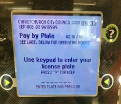 Enter your licence plate number